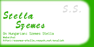stella szemes business card